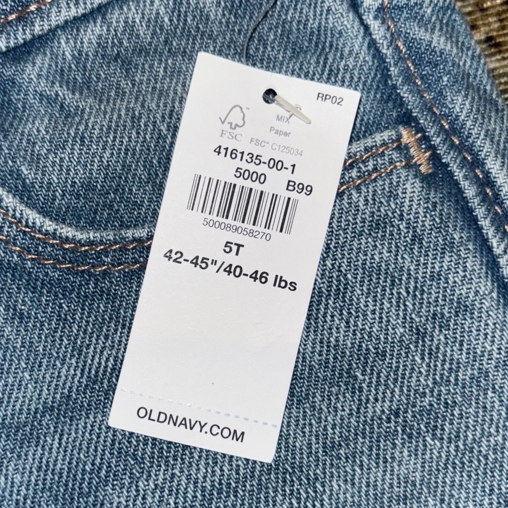 Old Navy Toddler Distressed Blue Wide-Leg Jeans - Picture 5 of 5